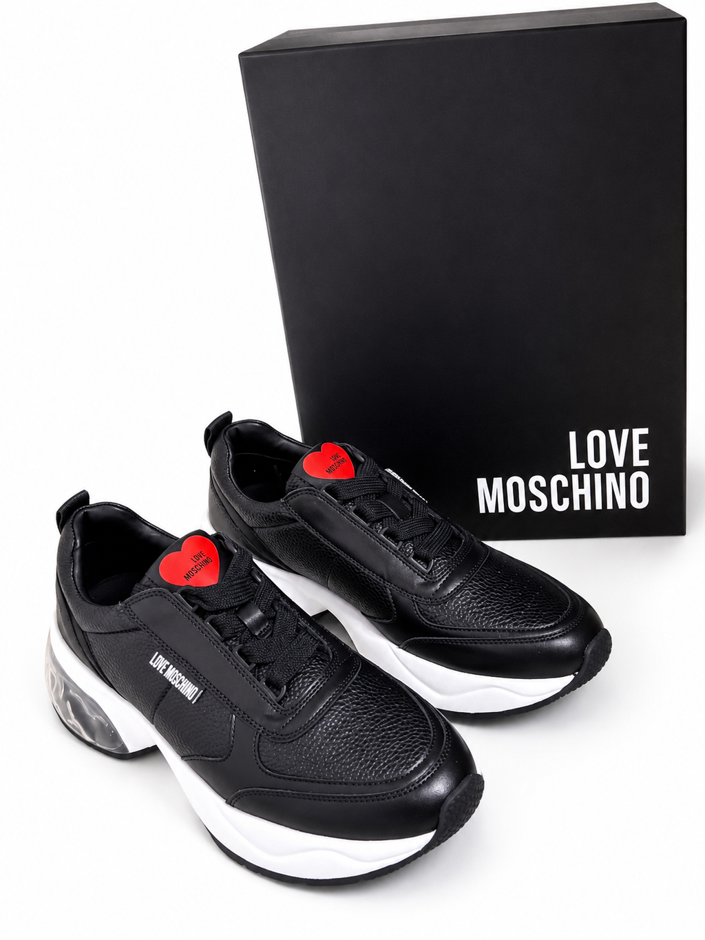 Love Moschino Women’s Black Chunky Sneakers – Size 39
