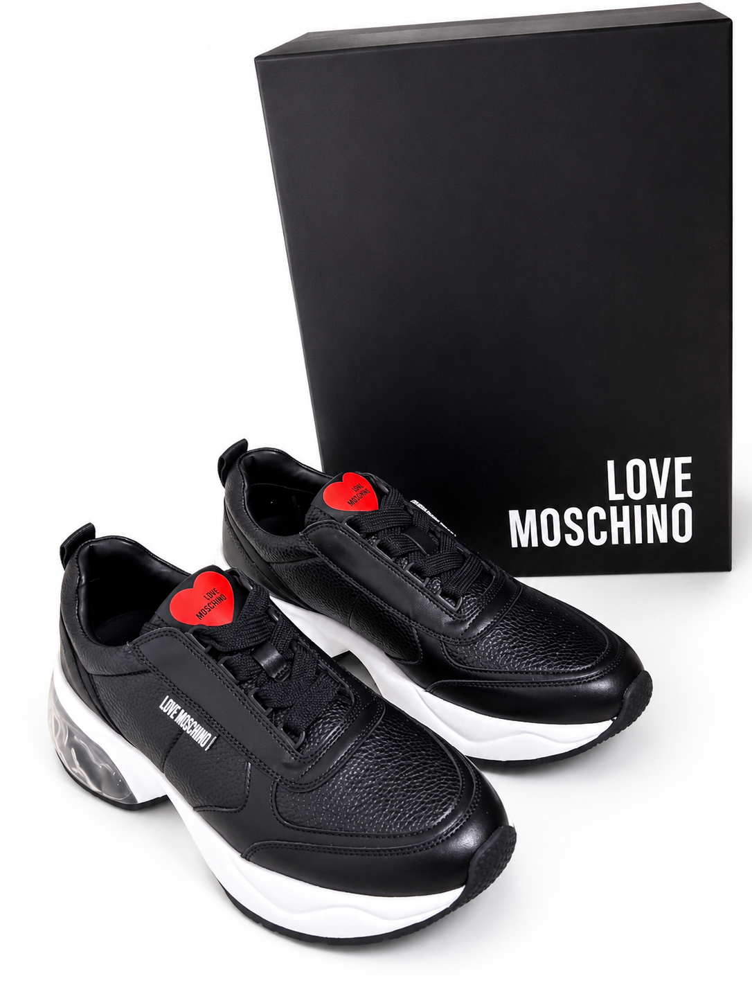 Love Moschino Women’s Black Chunky Sneakers – Size 39