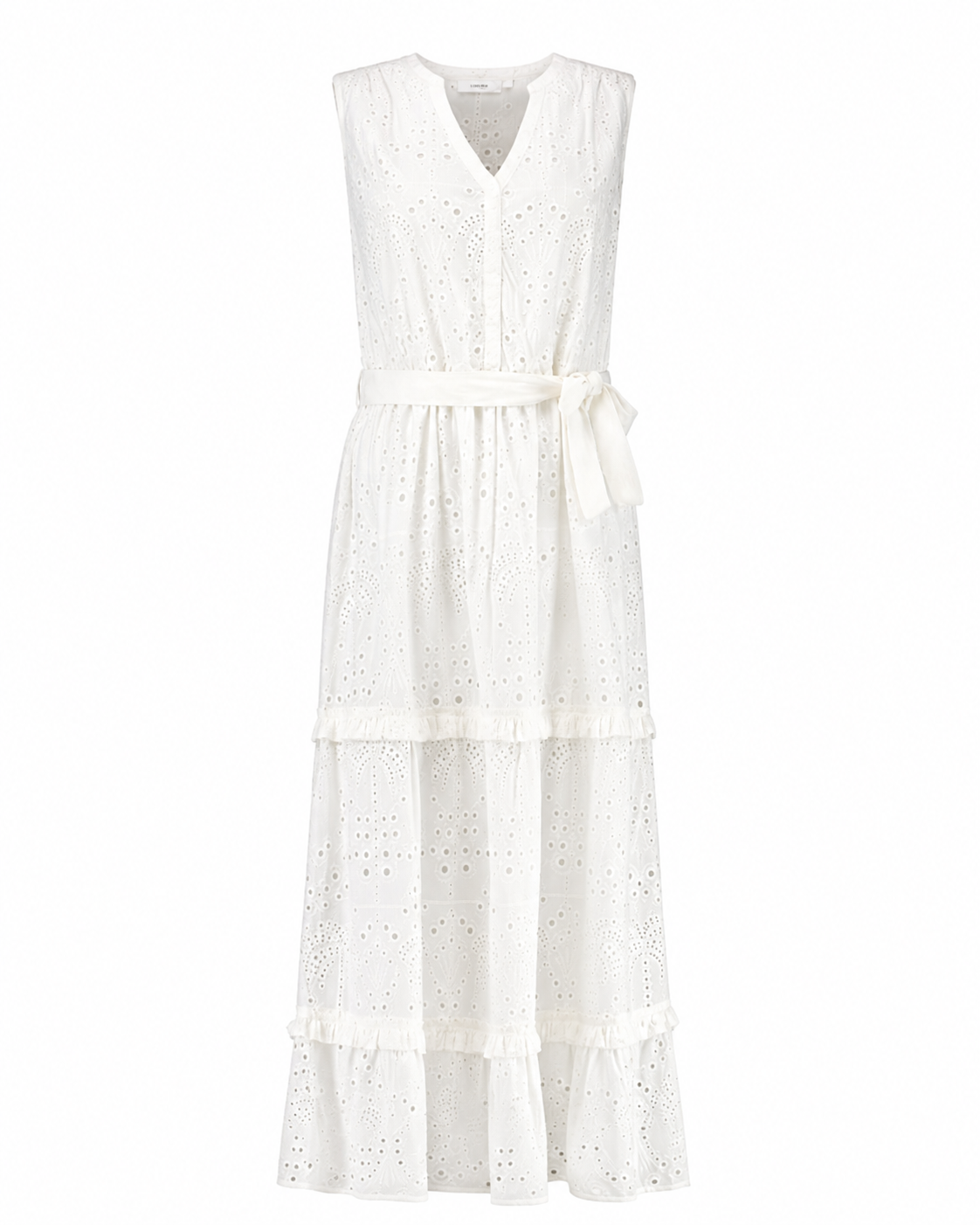 SHIWI Women’s White Embroidered Eyelet Blouse – Size M