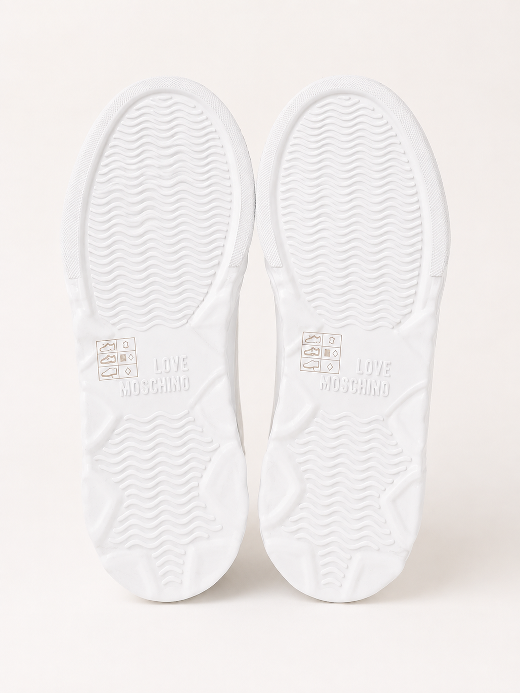 Love Moschino Women’s White Sneakers – Size 39