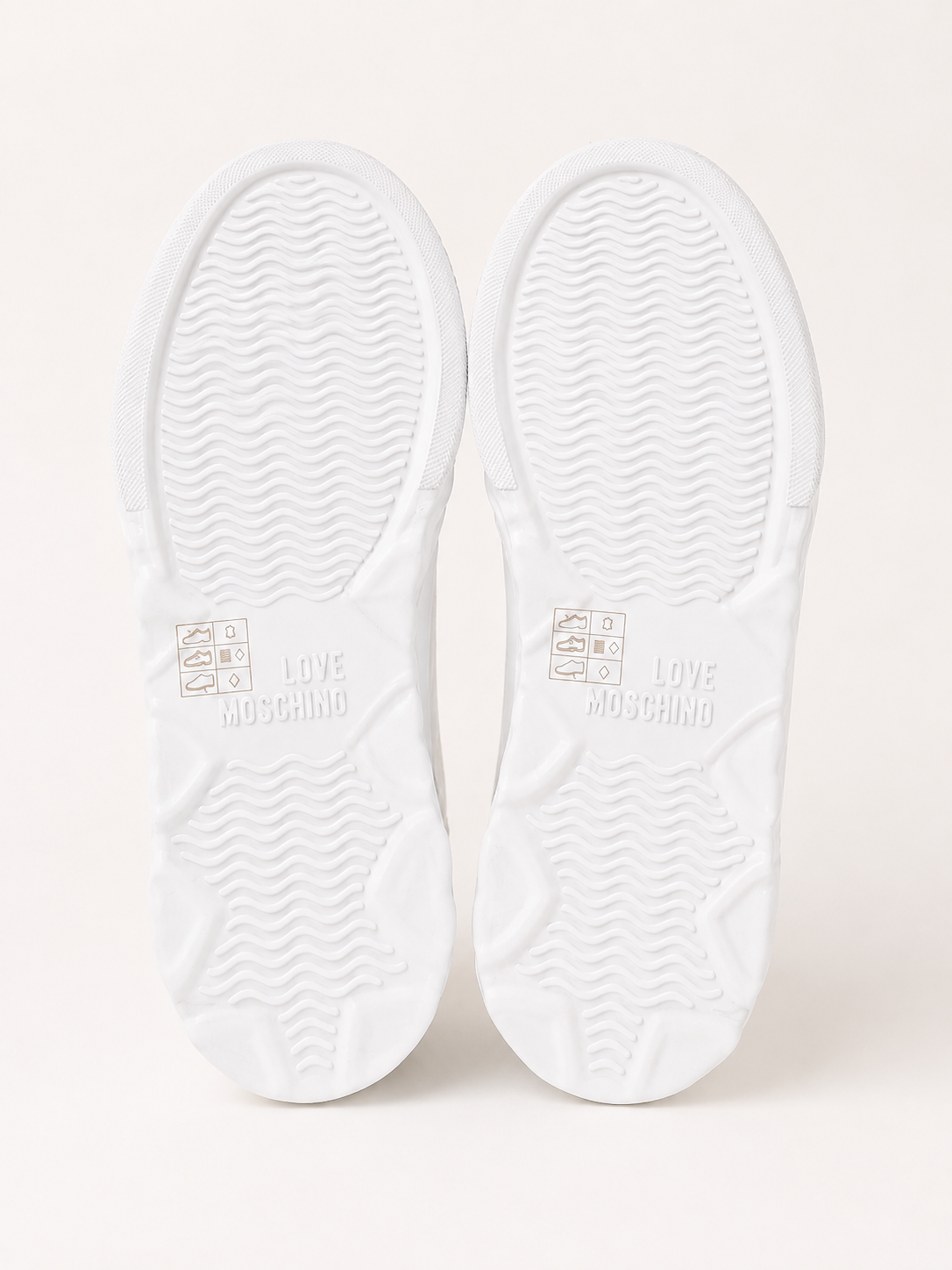 Love Moschino Women’s White Sneakers – Size 39