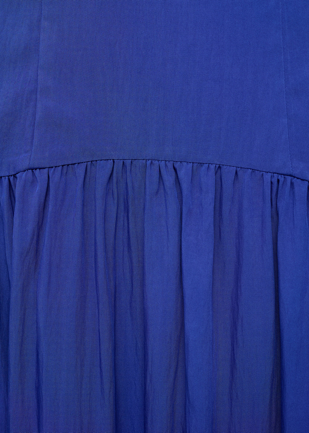 Mango Blue Cotton Midi Dress – A-Line