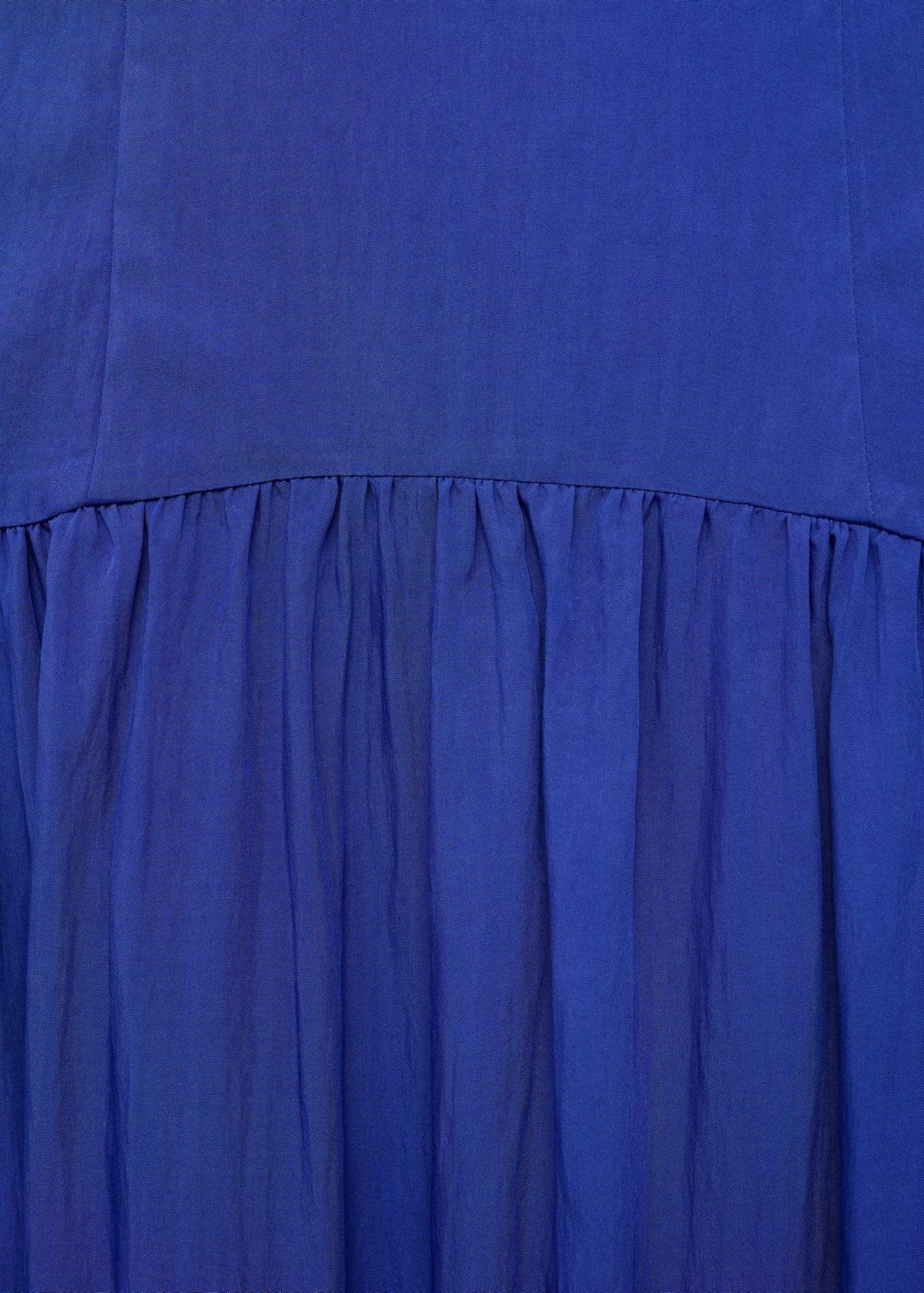 Mango Blue Cotton Midi Dress – A-Line