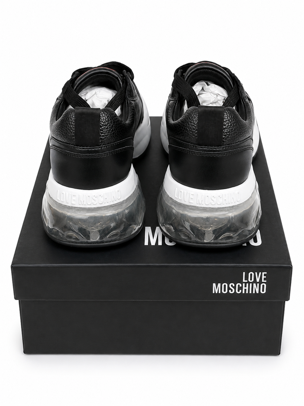 Love Moschino Women’s Black Chunky Sneakers – Size 39