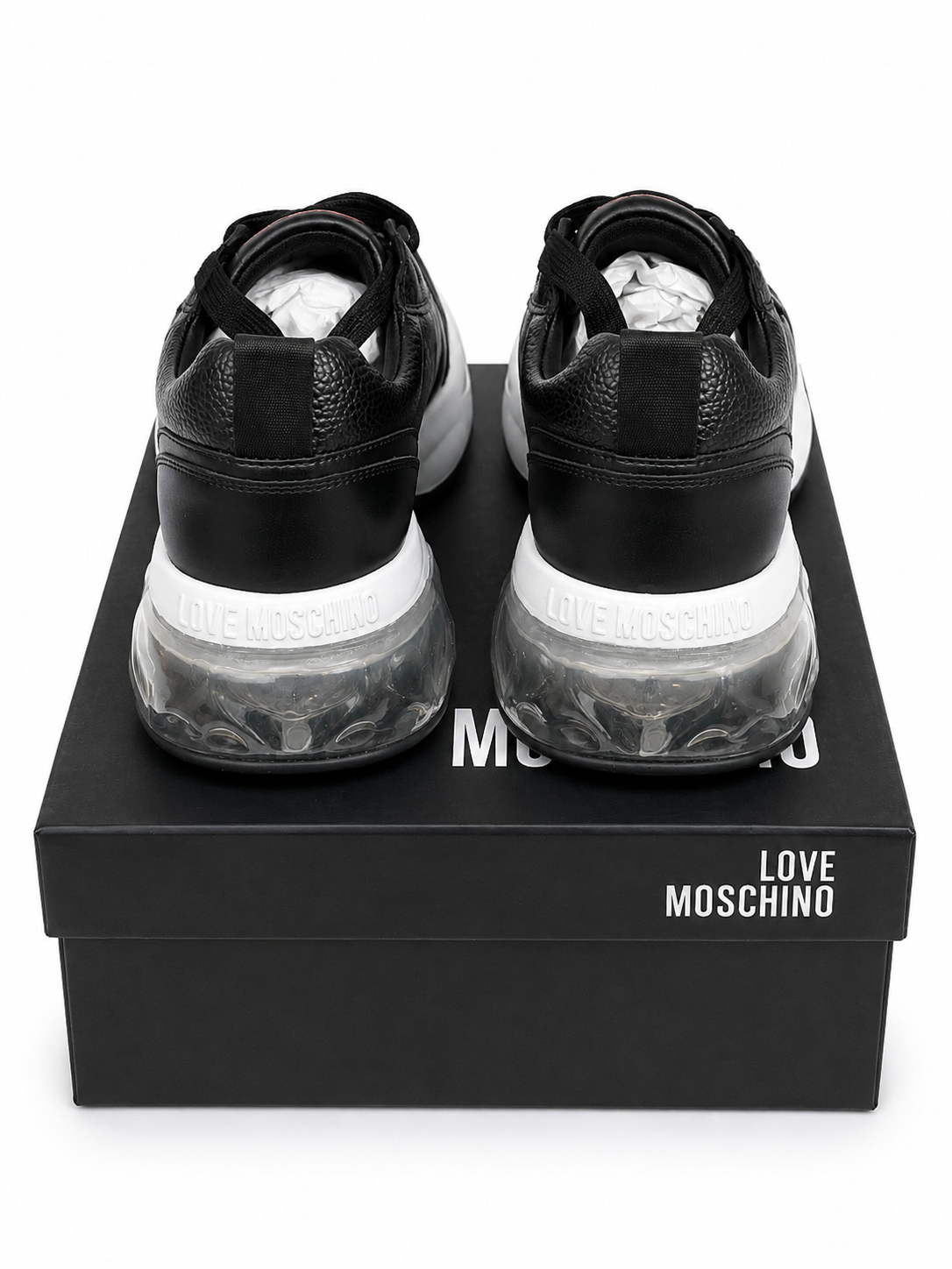 Love Moschino Women’s Black Chunky Sneakers – Size 39