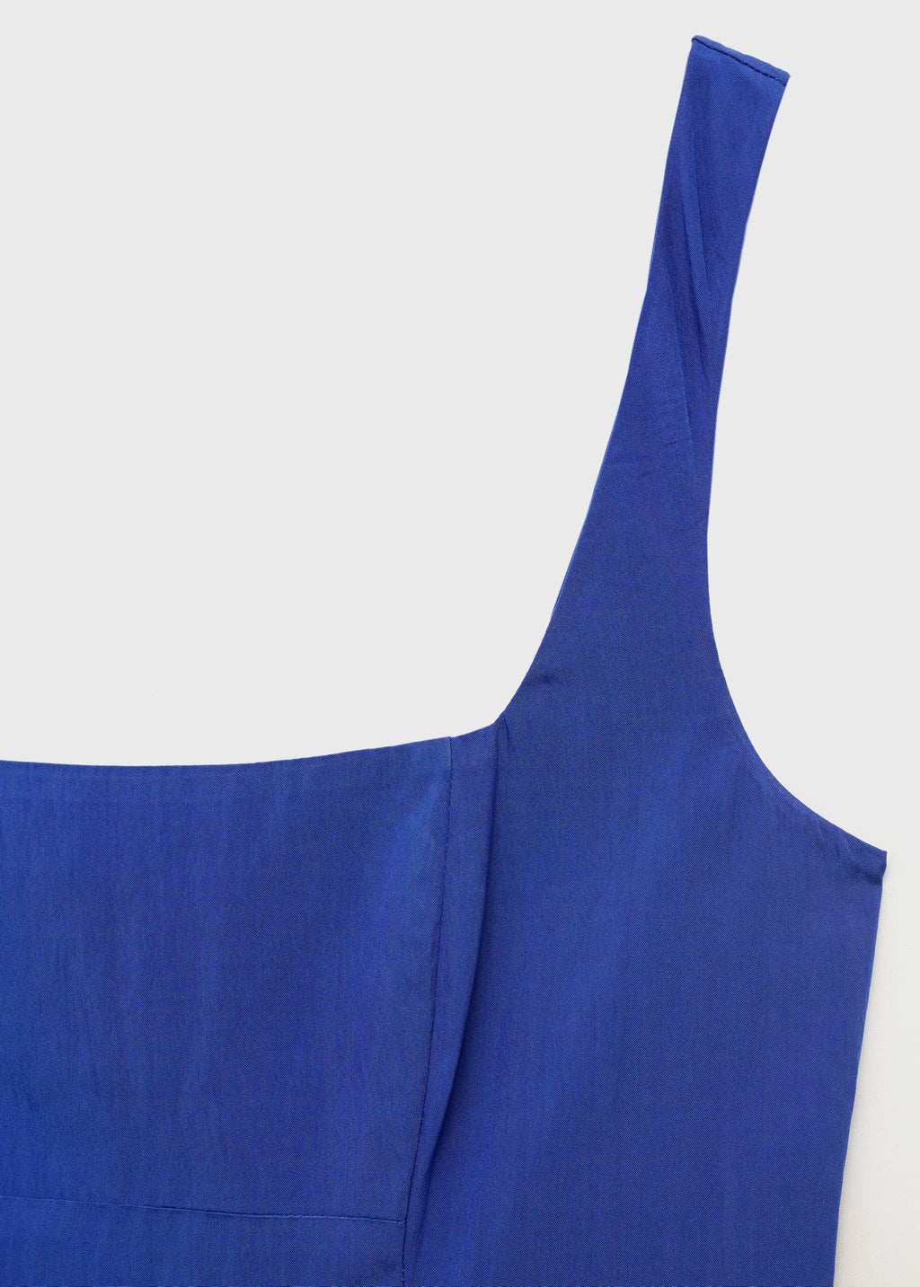 Mango Blue Cotton Midi Dress – A-Line