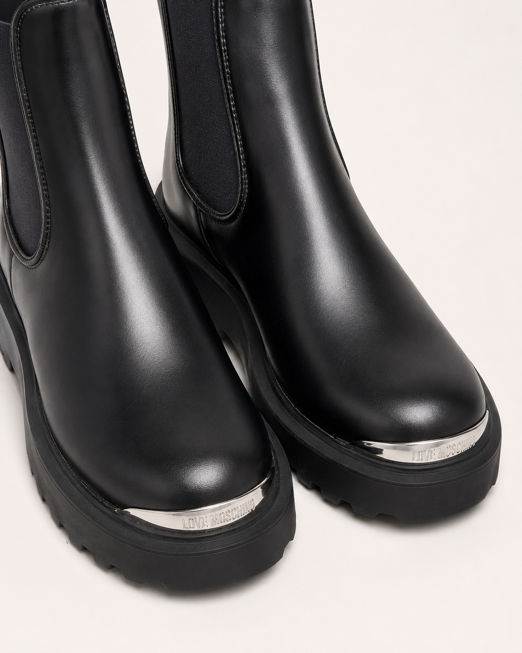 Love Moschino Women’s Black Sock Boots – Size 39