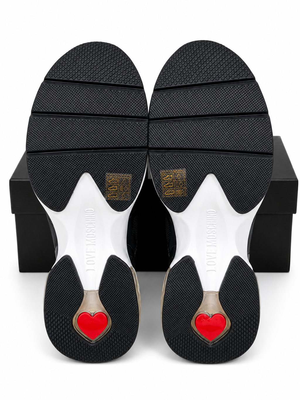 Love Moschino Women’s Black Chunky Sneakers – Size 39