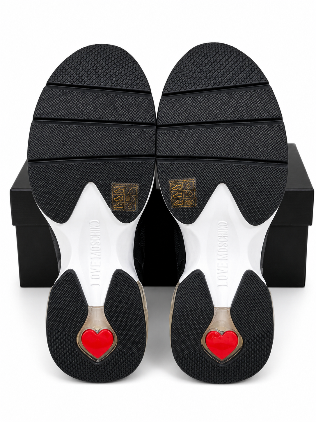 Love Moschino Women’s Black Chunky Sneakers – Size 39