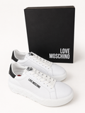 Love Moschino Women’s White Sneakers – Size 39