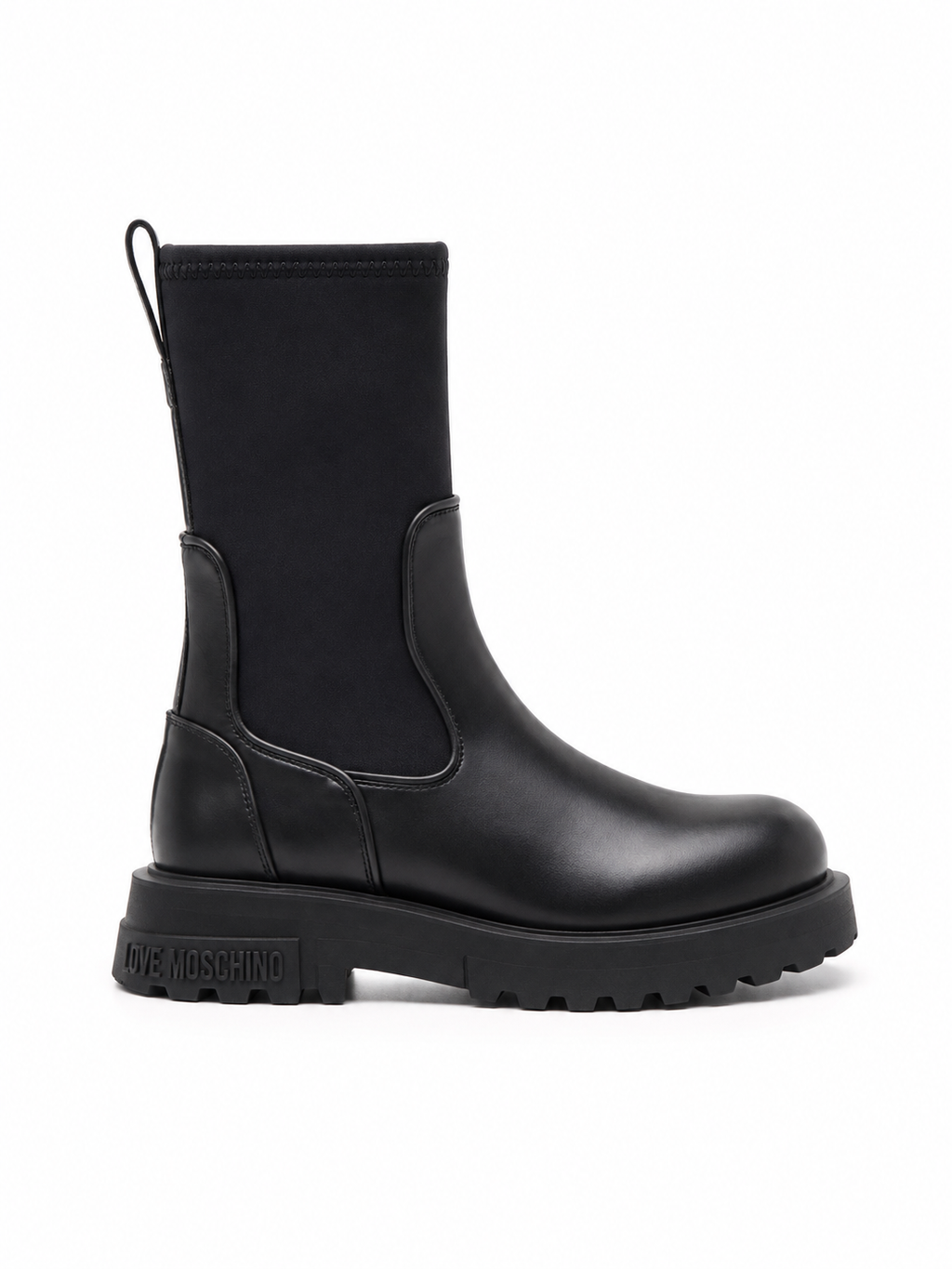 Love Moschino Women’s Black Sock Boots – Size 39