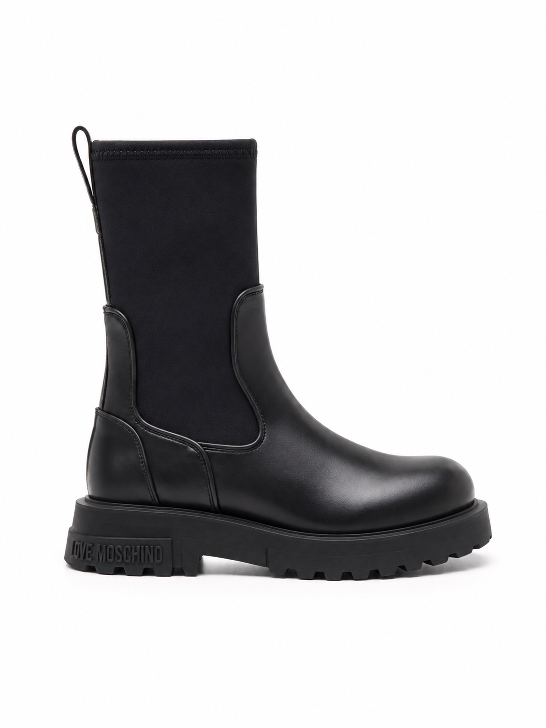 Love Moschino Women’s Black Sock Boots – Size 39