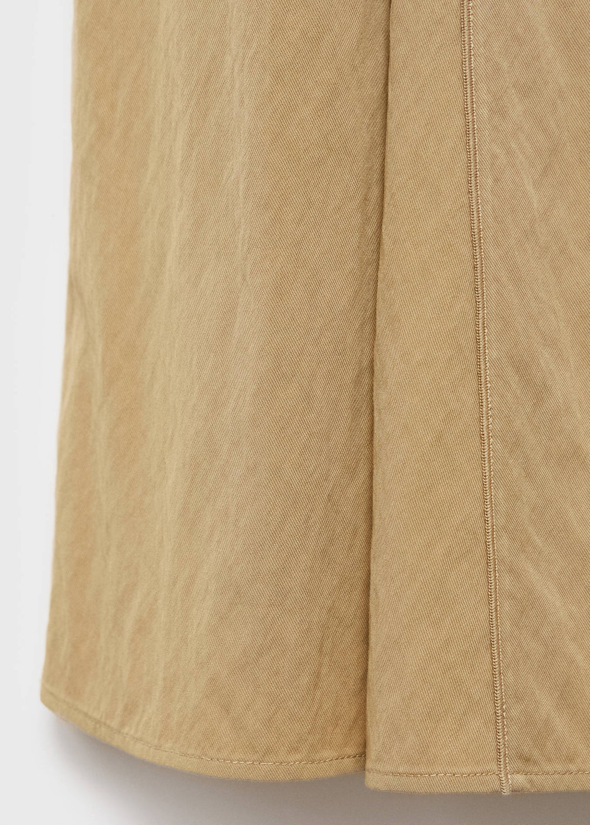 Mango Beige V-Neck Midi Dress – Size M